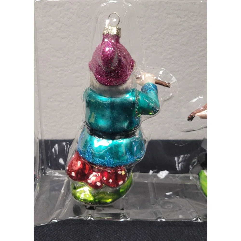 Musical Gnome Handcrafted Glass Ornament Set